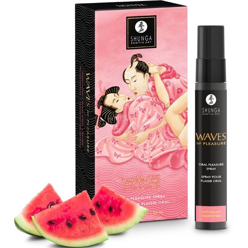 SHUNGA - SPRAY ORAL SEDUTOR DE PRAZER COM ONDAS E MELANCIA 20 ML