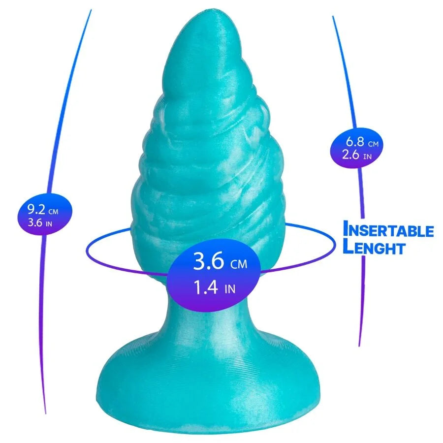 SILEXD – MELTY PLUG ANAL DE DERRETIMENTO FANTASY DE SILICONE LÍQUIDO TERMOREATIVO AZUL CELESTIAL 9,2 CM