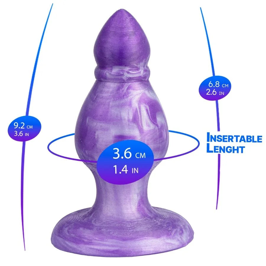 SILEXD – QUEEN ANAL PLUG FANTASY LIQUID SILICONE THEMORREATIVE PURPLE 9.2 CM
