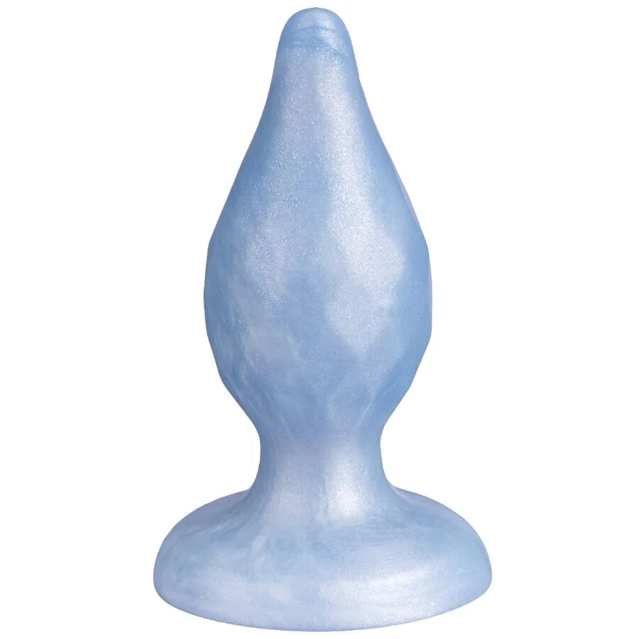 SILEXD – DIAMOND PLUG ANAL FANTASY DE SILICONE LÍQUIDO TERMOREATIVO AZUL PEROLADO 9,2 CM