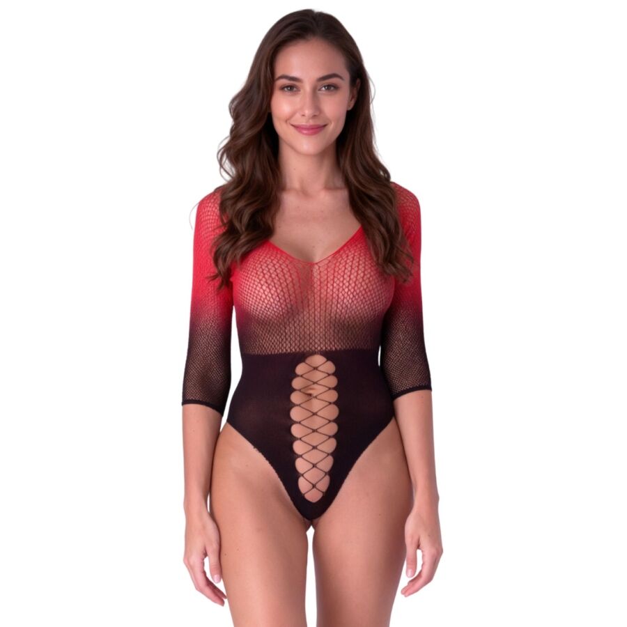 MEIA-CALÇA DE MALHA PRETA E VERMELHA TAMANHO ÚNICO