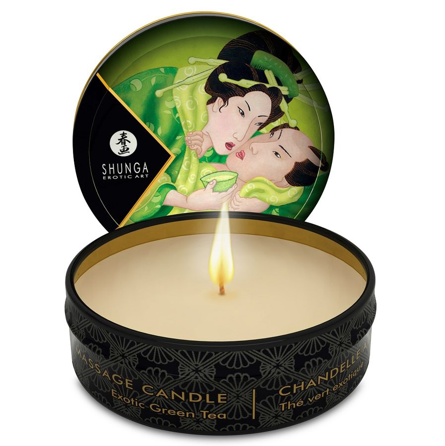 SHUNGA - MINI CARESS  VELA DE MASSAGEM DE CHÁ VERDE 30 ML