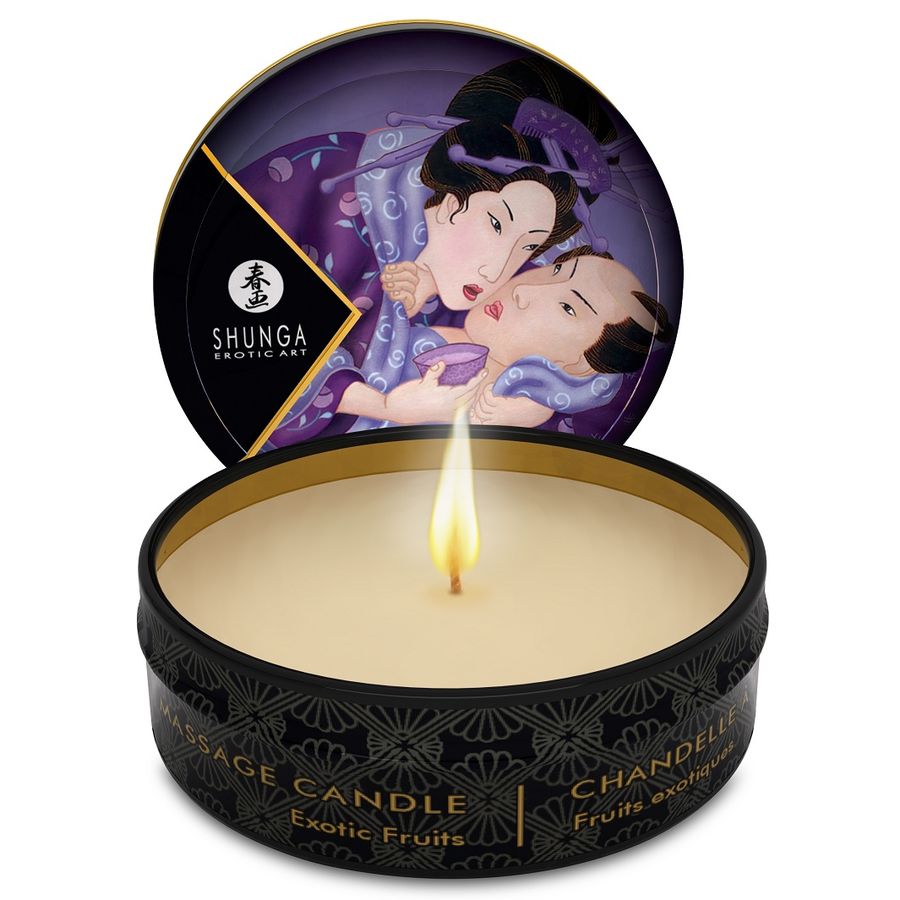 SHUNGA - MINI CARESS  VELA DE MASSAGEM COM FRUTAS EXÓTICAS 30 ML