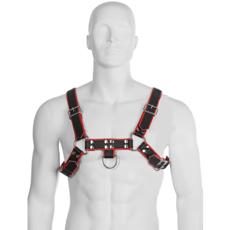 LEATHER BODY – CORRENTE ARNES III PRETO/VERMELHO