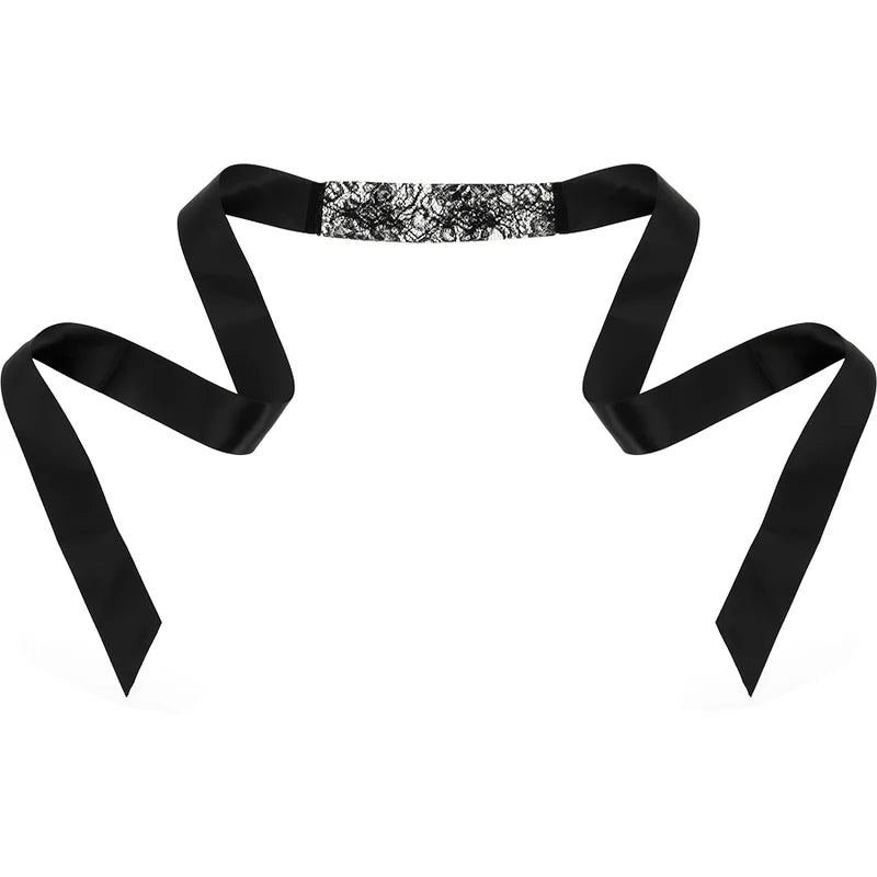 COQUETTE CHIC DESIRE – MSCARA DE RENDA PRETA COM FITA